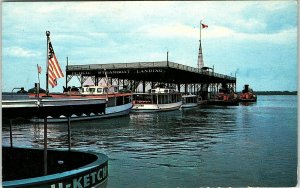 Vintage Erie PA Steamboat Landing US Hwy 20 Presque Isle Park Postcard 7-63