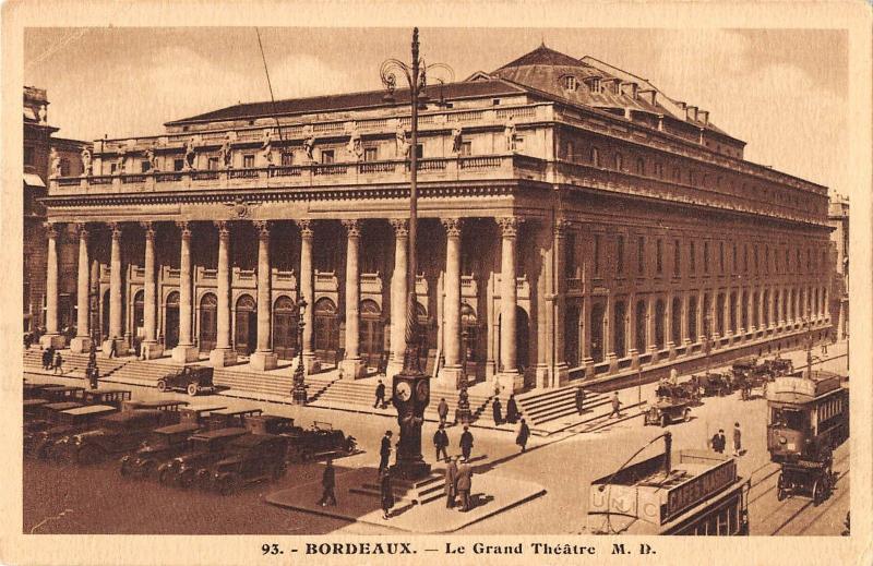 BR71654 bordeaux le grand theatre car voiture tramway    france