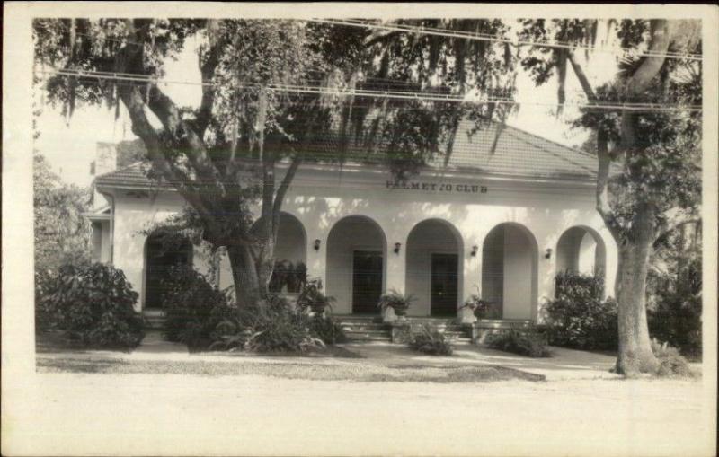 Daytona FL Palmetto Club c1920s-30s Real Photo Postcard