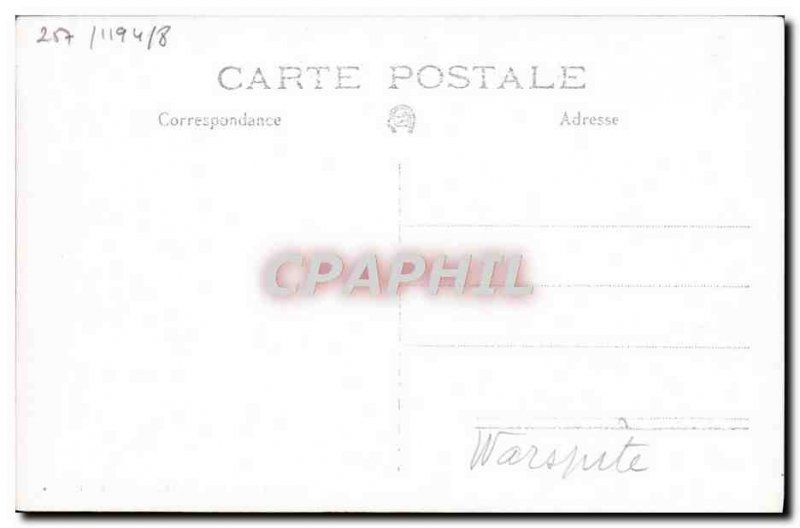 Postcard Old Ship HMS Warspite