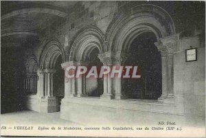 Old Postcard Vezelay Church of the former Madeleine Hall Chapterhouse view Cl...