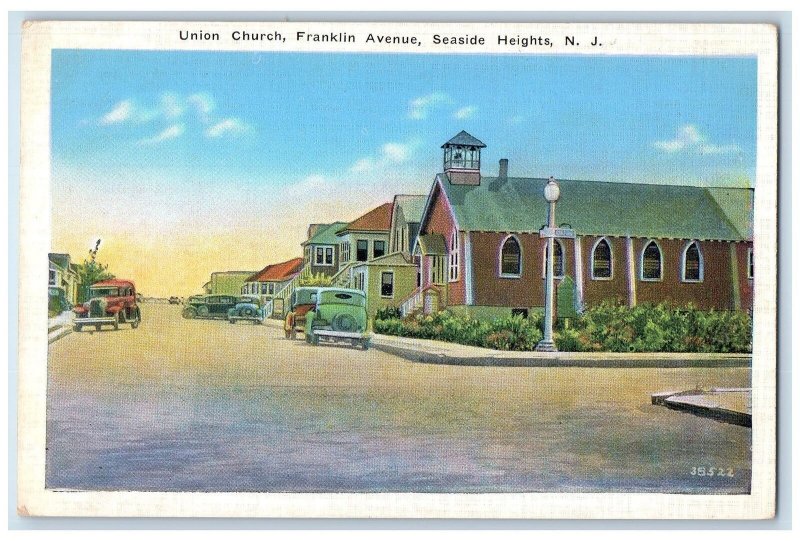 c1940s Union Church Franklin Avenue Seaside Heights New Jersey NJ Postcard