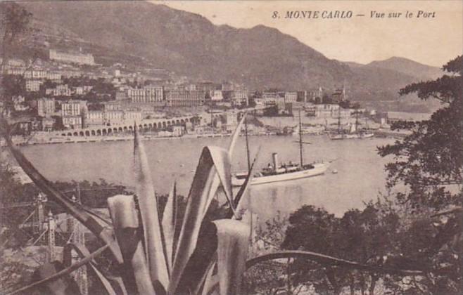 Monaco Monte Carlo Vue sur le Port 1934