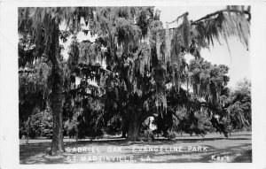 G57/ St Martinville Louisiana RPPC Postcard 50s Gabriel Oak Evangeline Park