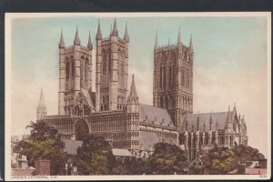 Lincolnshire Postcard - Lincoln Cathedral From The South West   T2784