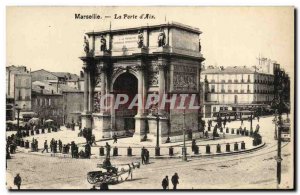 Old Postcard The Gate of Aix Marseille