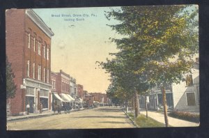 GROVE CITY PENNSYLVANIA PA. DOWNTOWN BROAD STREET SCENE VINTAGE POSTCARD 1909