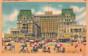 Vintage Postcard 1930's Hotel Dennis Atlantic City New Jersey NJ Tichnor Quality