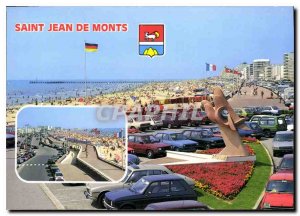 Modern Postcard Saint Jean de Monts Vendee Esplanade of the sea and the beach