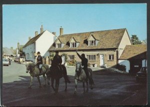 Buckinghamshire Postcard - Horse Riding, Saddle Stones, Long Crendon RR4959