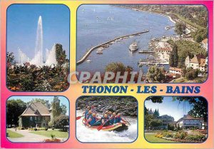 Modern Postcard Thonon les Bains (Huate Savoie) on the French shore of Lake G...