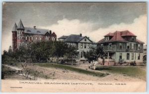 OMAHA, Nebraska  NE   Hand colored  IMMANUEL DEACONESS INSTITUTE    Postcard