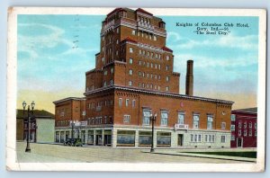 Gary Indiana IN Postcard Knights Of Columbus Club Hotel Interior 1929 Antique