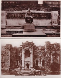 Scottish National War Memorial WW2 2x Real Photo Postcard s