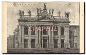 Old Postcard S John Lateran Saluti da Roma