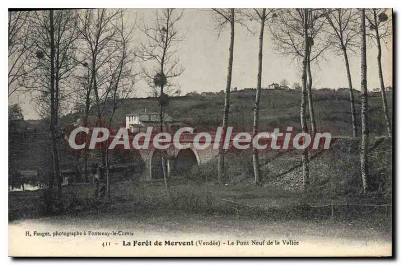 Old Postcard The Forest of Mervent (Vendee) Le Pont Neuf de la Vallee