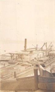 J32/ Interesting RPPC Non-Postcard Photograph c1910 Mississippi River Ship 312