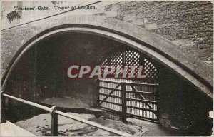 Postcard Old Traitors Gate Tower of London