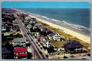 Postcard Virginia Beach VA c1952 Looking North From Top of Mayflower Apartments