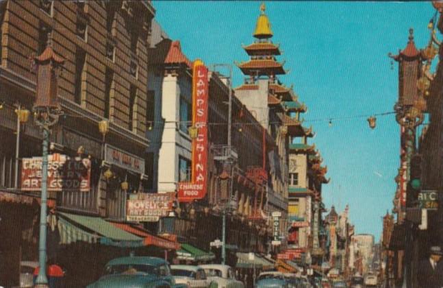California San Francisco Grant Avenue Chinatown 1970
