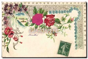 Old Postcard Fantasy Flowers