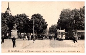 Tours,  L'Avenue Grammont North Side, Trolley