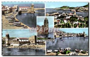 Old Postcard Collioure Traveling In La Cote Vermeille