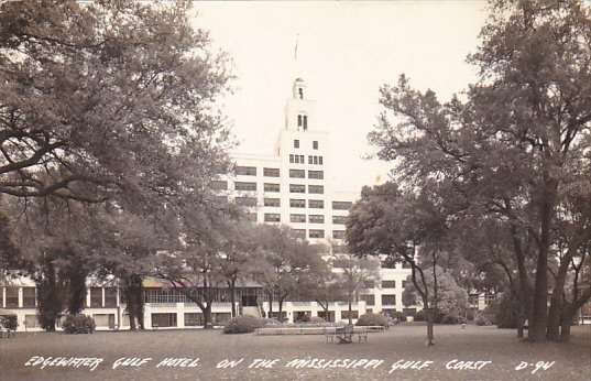 Mississippi Gulfport Aerial View Edgewater Gulf Hotel 1943 Real Photo