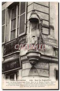 Paris Old Postcard Rue Le Regrattier