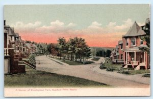 RUMFORD FALLS, Maine ME ~ Street Scene STRATHGLASS PARK Homes 1900s UDB Postcard