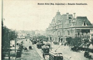 Argentina Buenos Aires Estacion Constitución Vintage Postcard 04.17