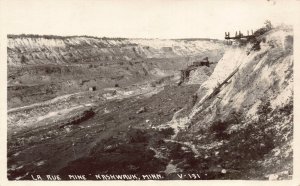 Real Photo Postcard La Rue Mine in Nashwauk, Minnesota~128390