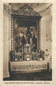 Hungary Balatonfured kapolna altar church interior 1942 postcard