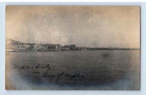 C. 1907 Bay Of Naples Town View Italy RPPC Postcard F144E