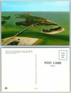Aerial View Longboat Key,FL Manatee County Florida Vintage Postcard