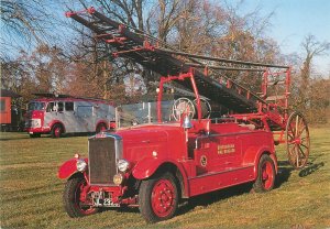 Postcard Pump Escape Leyland Fire Engine Bressingham Steam Museum