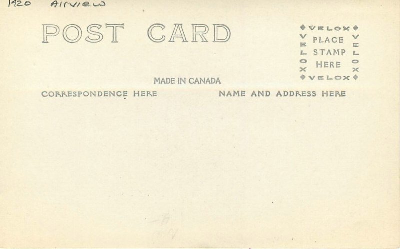 Postcard RPPC Canada BC Victoria Air View 1920s 23-9214
