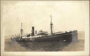 South Shields? Cargo Ship Steamship TREVORIAN 1900s-20s Real Photo Postcard