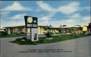 Siesta Key Florida FL Motel 1950s-60s Postcard