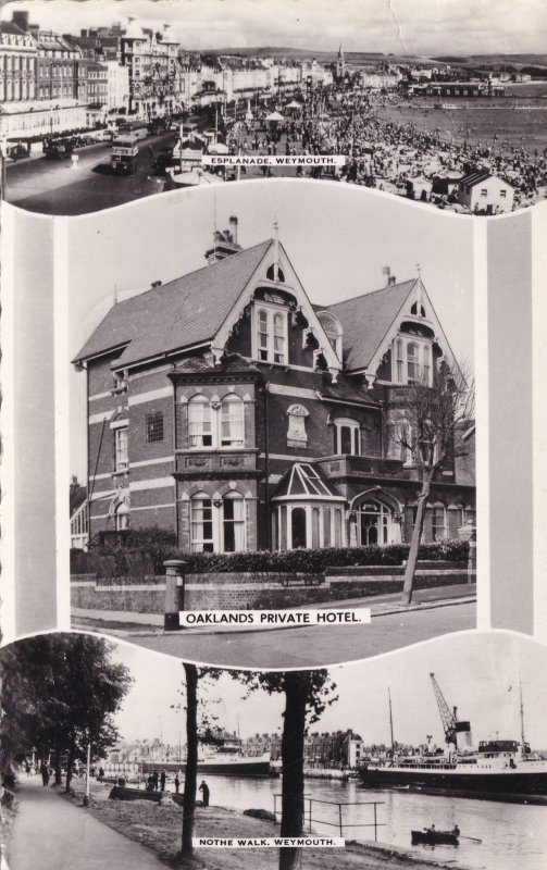 Oaklands Private Hotel Weymouth Dorset Real Photo Postcard