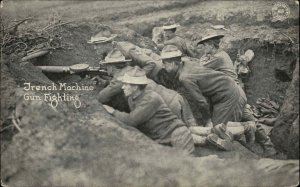 WWI Trench Fighting Gun Soldiers GJ Kavanaugh c1918 Postcard