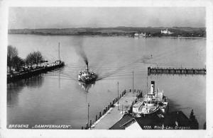 Bregenz Austria Dampferhafen Real Photo Postcard J47177