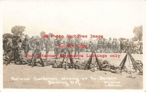 Mexico Border War, RPPC, National Guardsmen Arriving on Border at Deming NM