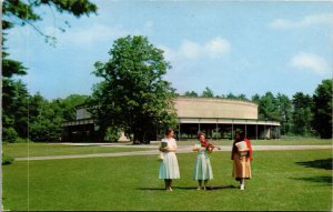Vtg Lenox MA Music Shed & Grounds Tanglewood in the Berkshires 1950s Postcard