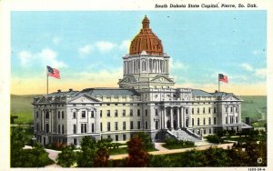 Pierre, South Dakota - A view of the South Dakota State Capitol - in 1944