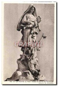 Old Postcard The Pointe du Raz Statue of Our Lady of Shipwrecks