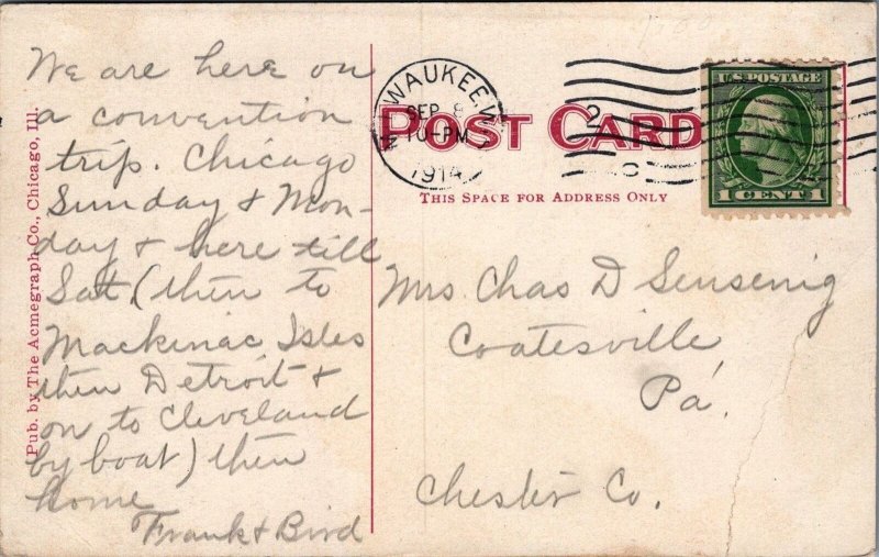 Postcard Trinity Hospital Milwaukee WI 1914