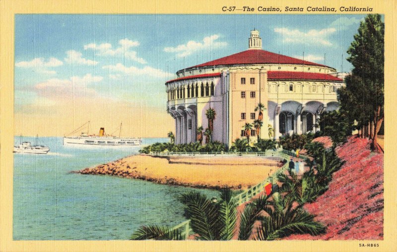 Postcard The Casino Santa Catalina California