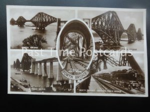 FORTH BRIDGE Multiview shows Bridge Interior & North Express ABERDEEN c1924 RP