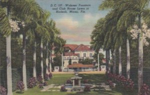 Florida Miami Widener Fountain and Club House Hialeah Race Course Curteich